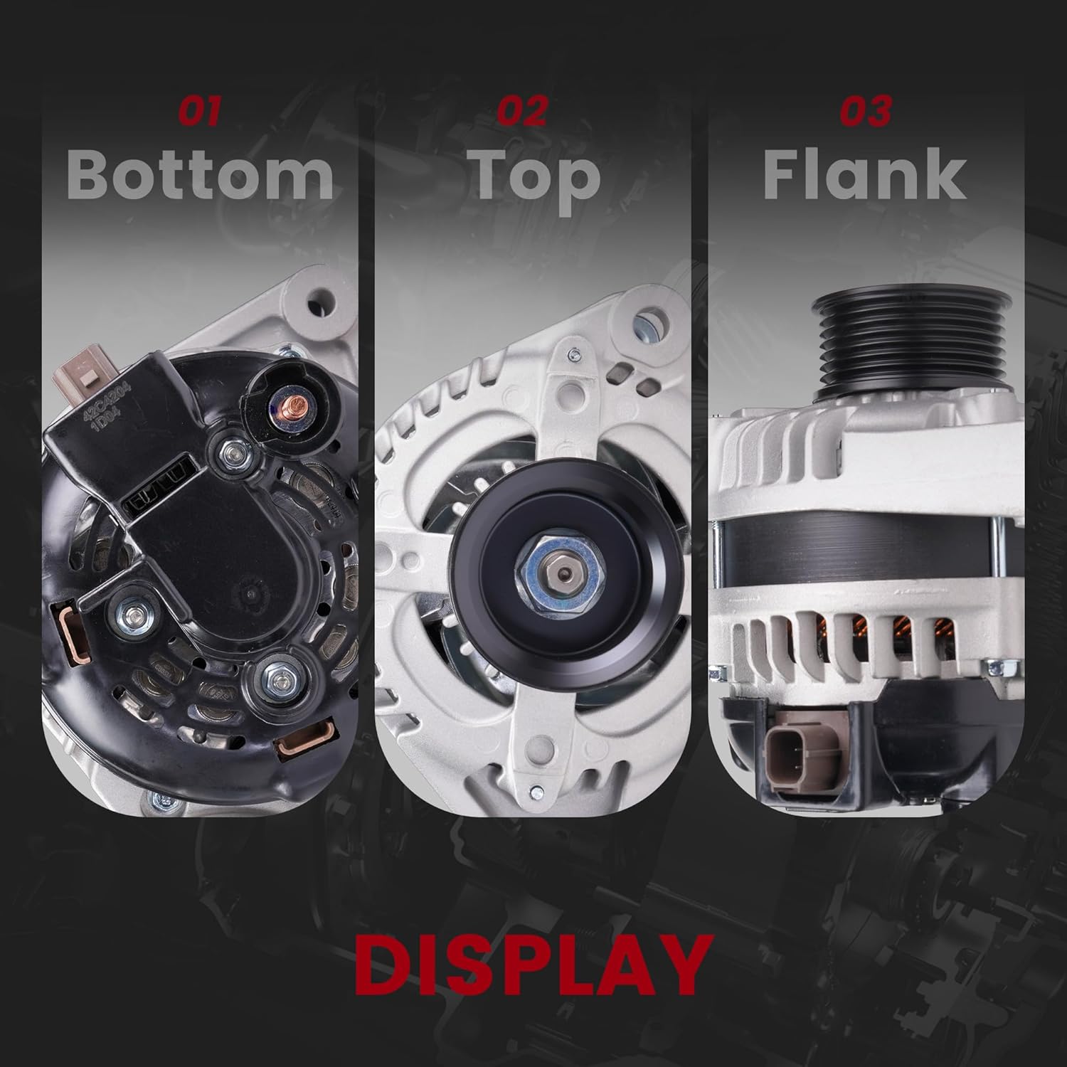 Alternator for/HONDA Accord EX EX-L LX 2008-2012,LX-P 2009-2012,For//Acura TSX 2009-2014 2.4L L4,OE Replacement 11390 31100-R40-A01,130A 12V 7-Groove Pulley