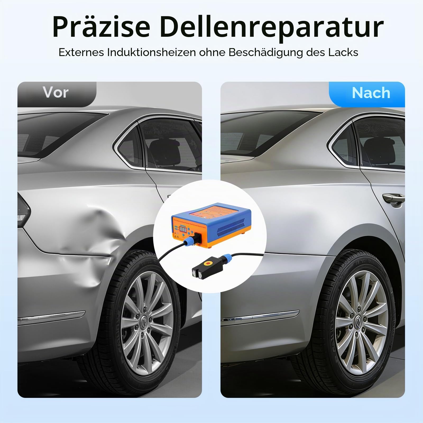 1380W Induktionsheizgerät, Auto Dellenreparaturgerät PDR Induktionsheizung Maschine, Hot Box Auto Beulen Reparatur Set für Hagelschäden und Türreparaturen