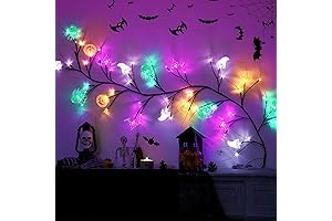 Halloween Cabinet Decor - 54 LEDS with Spooky Decorations