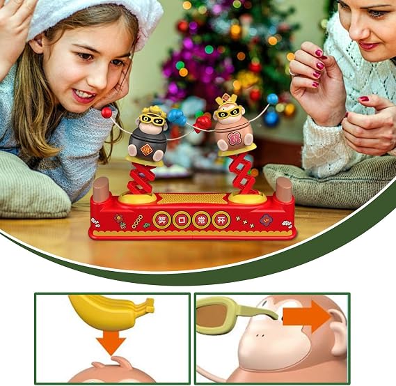 Robot Game Battles | Interactive Table Wrestling Board Game - Multiplayer Playset, Indoor Sports Playset, Punch Toys for Holiday Birthday