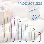 6 Taille Supports de maille en métal, en aluminium Fil de tricoter Support de mailles Aiguille de marqueur d'aiguilles Grandes broches de sécurité pour DIY Pulls de tricot Gants Crochet Artisanat Projets (6 Couleurs)