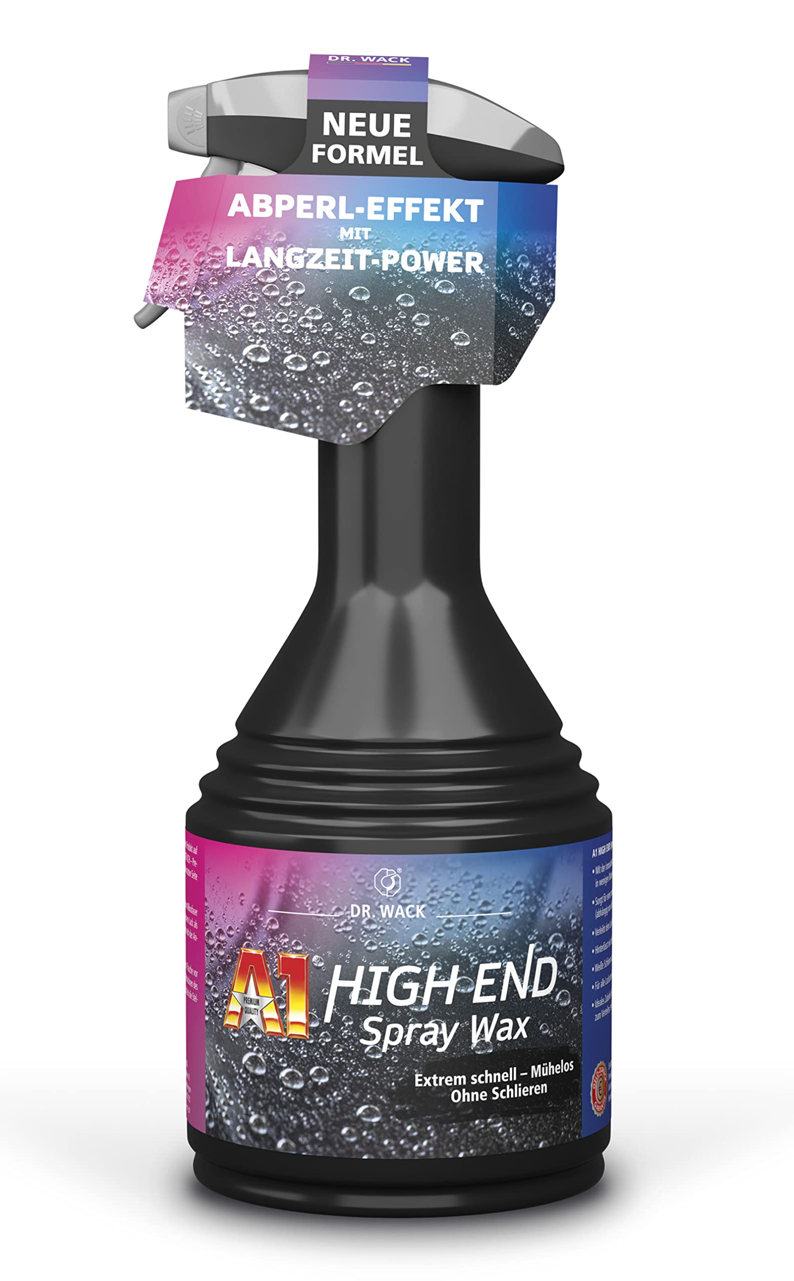3X 500ml Dr. Wack A1 HIGH END Spray Wax + 1x 100ml Antibeschlag-Spray, Lack-Versiegelung, Lackschutz, Auto-Wachs, Wachsversiegelung für alle Autolacke zum Sprühen mit Wasser-Abperl-Effekt