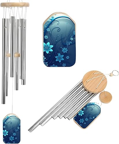 Miniatura 23 de Campanillas de viento de aluminio de 20.5 pulgadas para exteriores, diseño de rey dragón en fuego, campanillas de viento con 6 tubos de aluminio