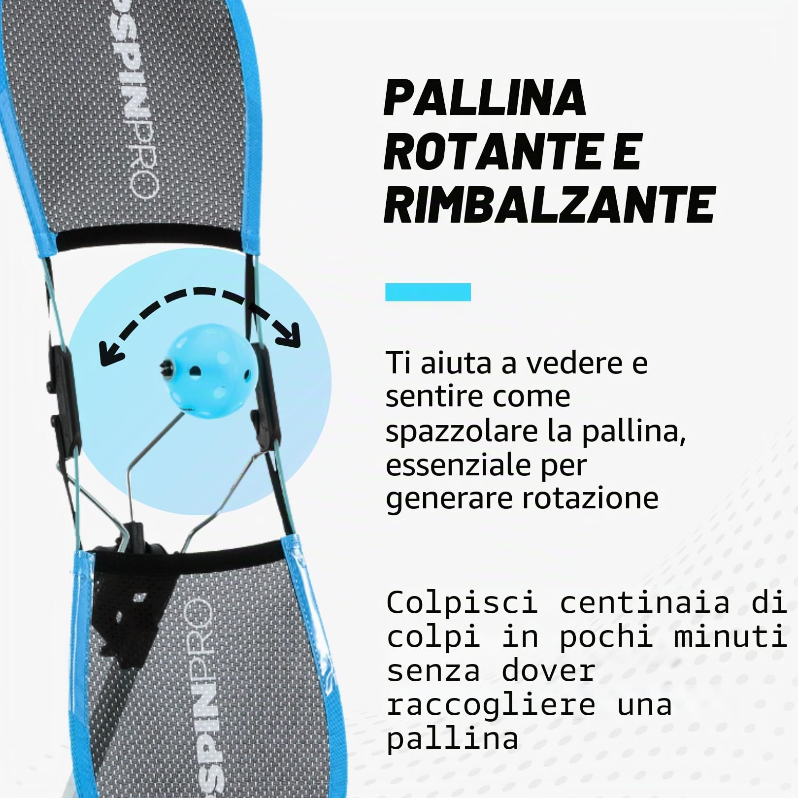 TopspinPro Per Pickleball | Il miglior ausilio di allenamento Topspin per un servizio vicioso e forti colpi di terra | Allenatore di pickleball