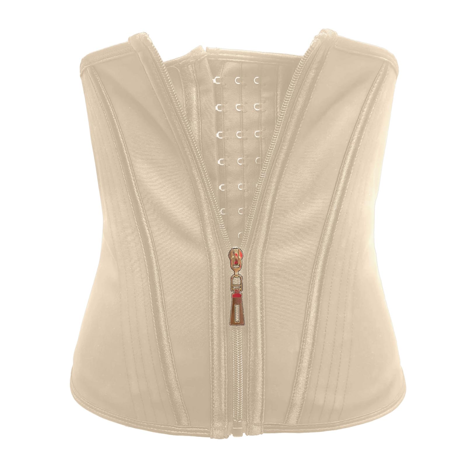 Corset Mujer CorpiñOs Negro CinturóN Faja Moldeadora Cintura Alta con Cremallera para Mujer Entrenamiento sin compresión Adelgazar