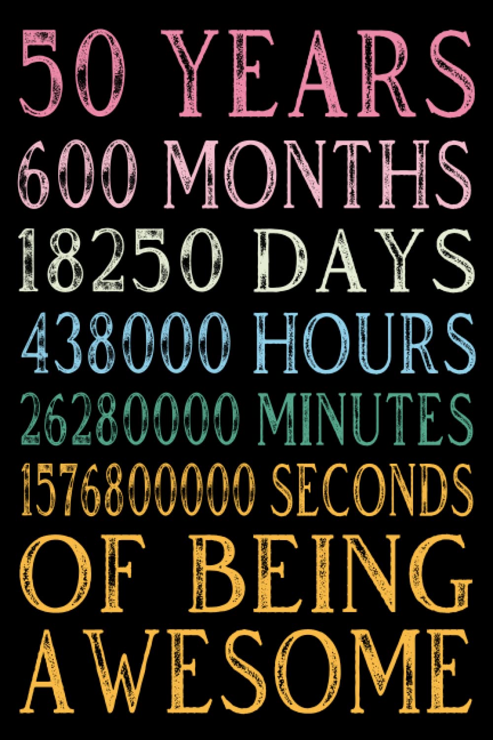 50 Years Of Being Awesome, 50th Birthday Notebook For Women 50th