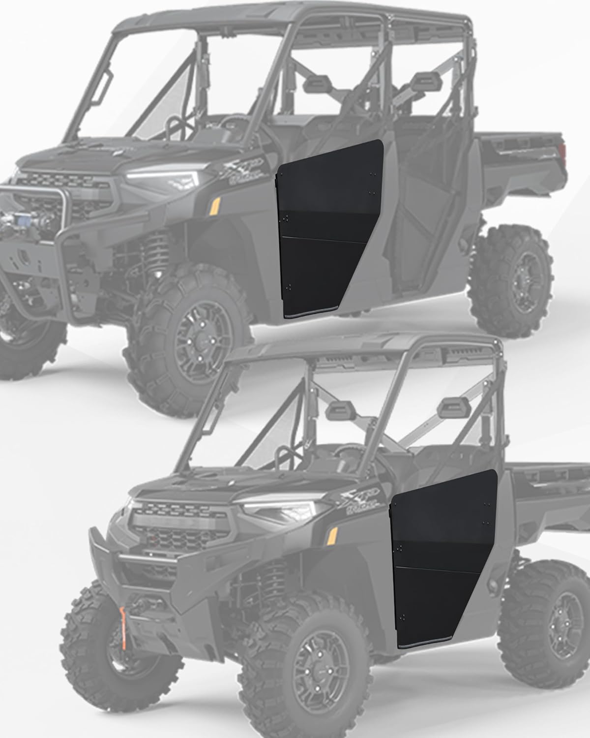 SAUTVS Aluminum Front Half Door Inserts Panels Kit for Polaris Ranger 1000/Ranger XP 1000/Crew 2018+ Accessories(One Pair)