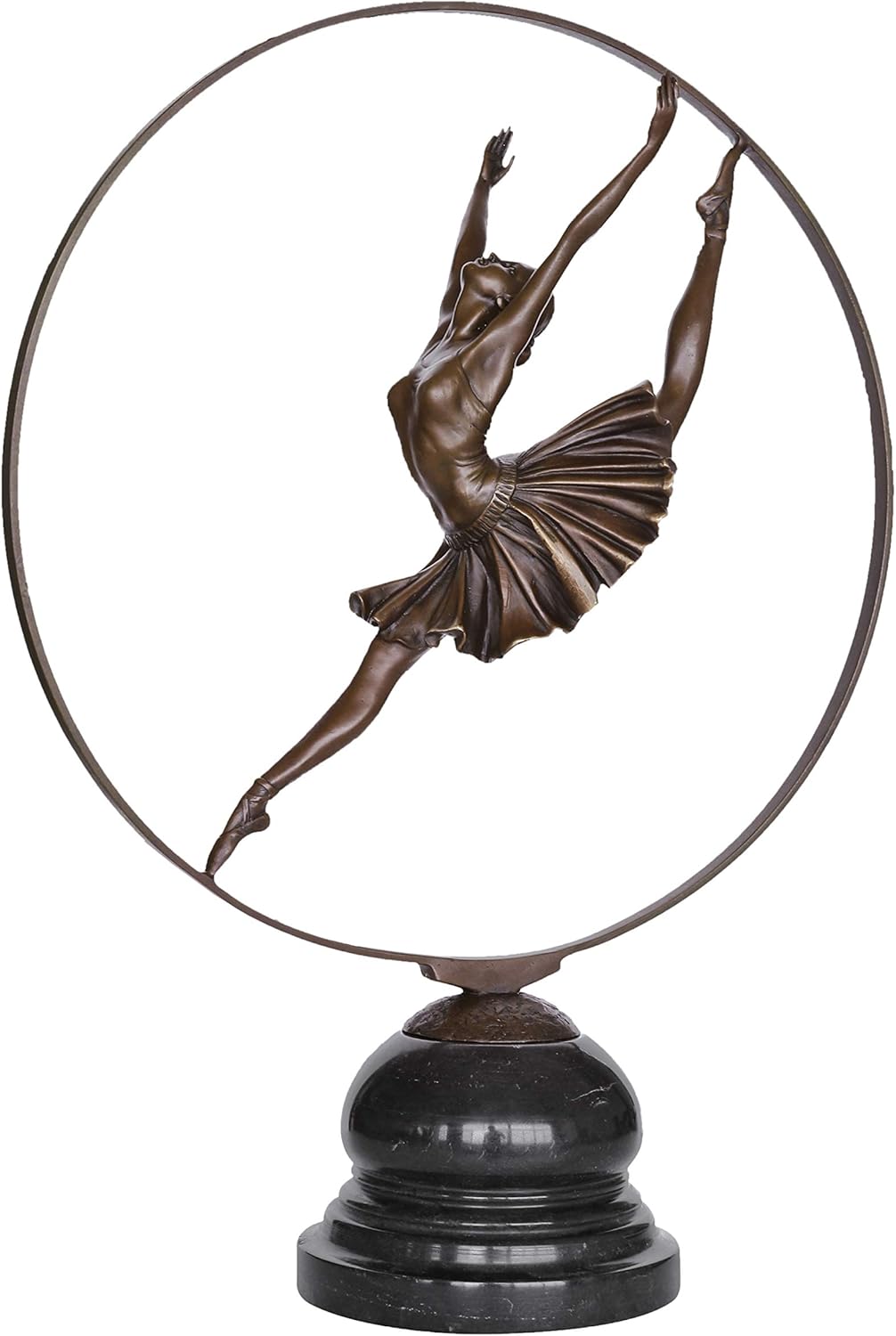 Toperkin Ballerina Statue Bronze Female Sculpture Metal Figurines TPJD091 Home