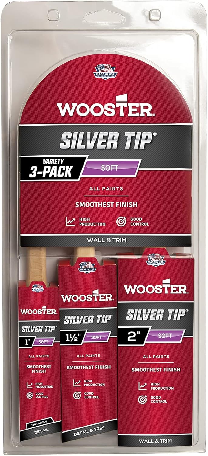 Wooster Brush 5229 Silver Tip Variety 3 Pack - - 