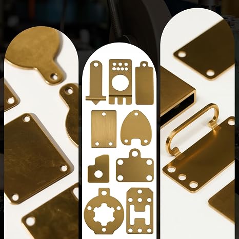 Chudeng BR01-1 2 Pcs Brass Sheet, 6 inch x 6 inch, 18 Gauge(1.02mm) Thickness, No Scratches, Film Attached Brass Plates