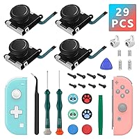 Vista 9 de LONANDY Joycon Joystick Replacement for Nintendo Switch - Left/Right Analog Thumb Sticks for Switch Lite/OLED - Repair Kit With Thumbstick Caps &