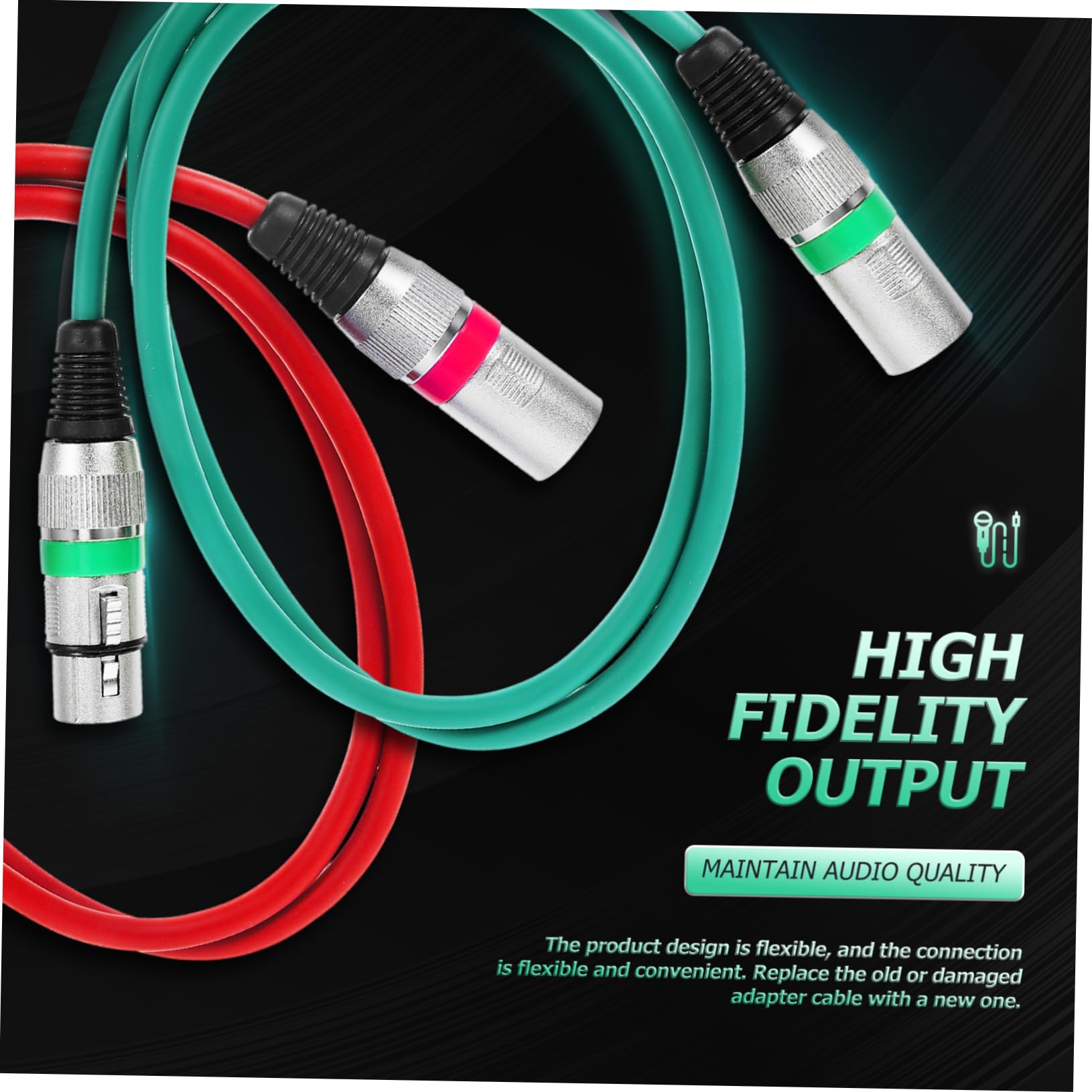NUOBESTY Cavo Microfono Xlr Bilanciato Maschio-femmina 1m 5 Pezzi | Rame e Pvc, Connessione Flessibile e Cablaggio Semplice, per Feste e Matrimoni