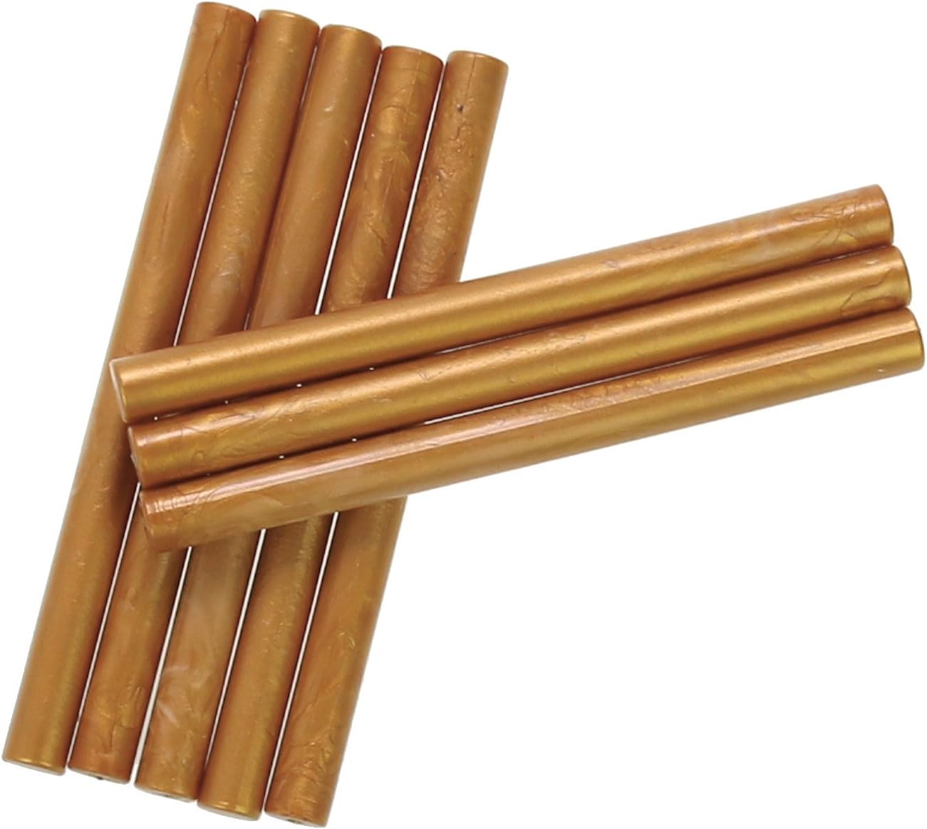 Pack of 8 Metallic Antique Gold Glue Gun Sealing Wax Sticks for Wax Seal Stamp, Great for Cards Envelopes, Wedding;Valentine's Day;Engagement Invitations, Gift Idea