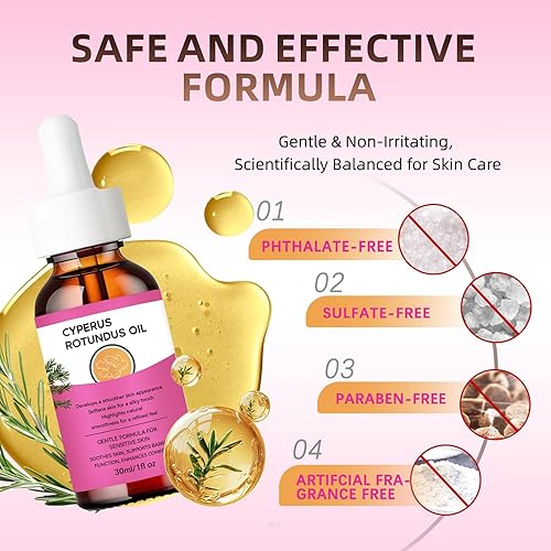 Miniatura 2 de Aceite Cyperus Rotundus, suaviza la piel - Cyperus Rotundus Skin Serum, aceite corporal hidratante natural orgánico calmante que reduce el vello