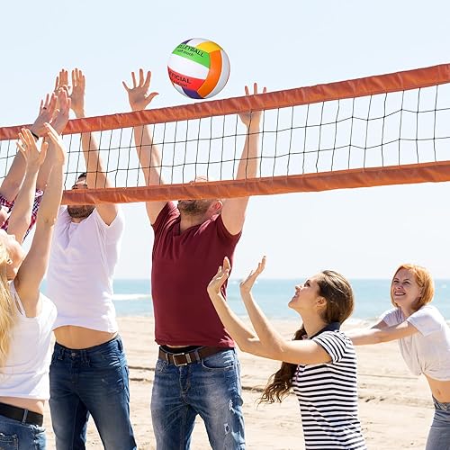 Miniatura 5 de Lenwen Paquete de 2 pelotas de voleibol de tamaño oficial 5 para interiores y exteriores, impermeable, suave, voleibol, playa, arena, voleibol con