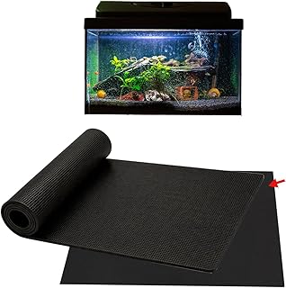 20 Gallon Aquarium Leveling Mat,23.6 x 11.8in Fish Tank Mat for Under Tank Shock Absorbing Non Slip Heavy Weight Support Neoprene Fish Tank Foam Pad,Cut-to-Size,6mm,1PACK