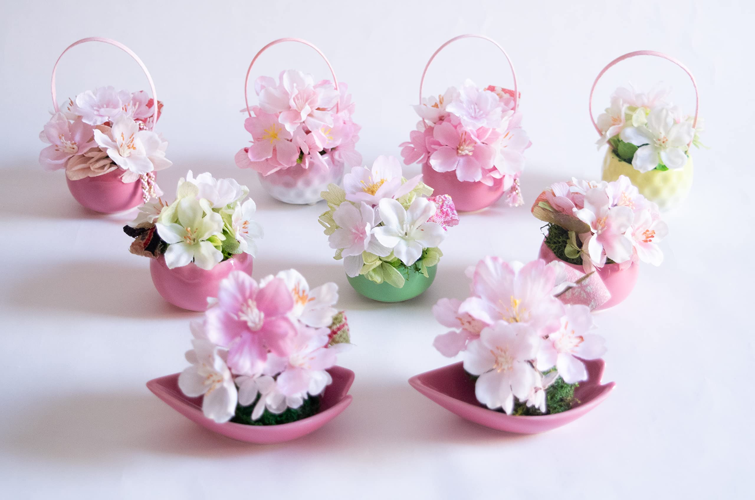 河津桜ドライフラワー　桜ドライフラワー　60 Amazon｜桜 アレンジ 小 皿タイプ 取っ手なし sakura プリザーブド