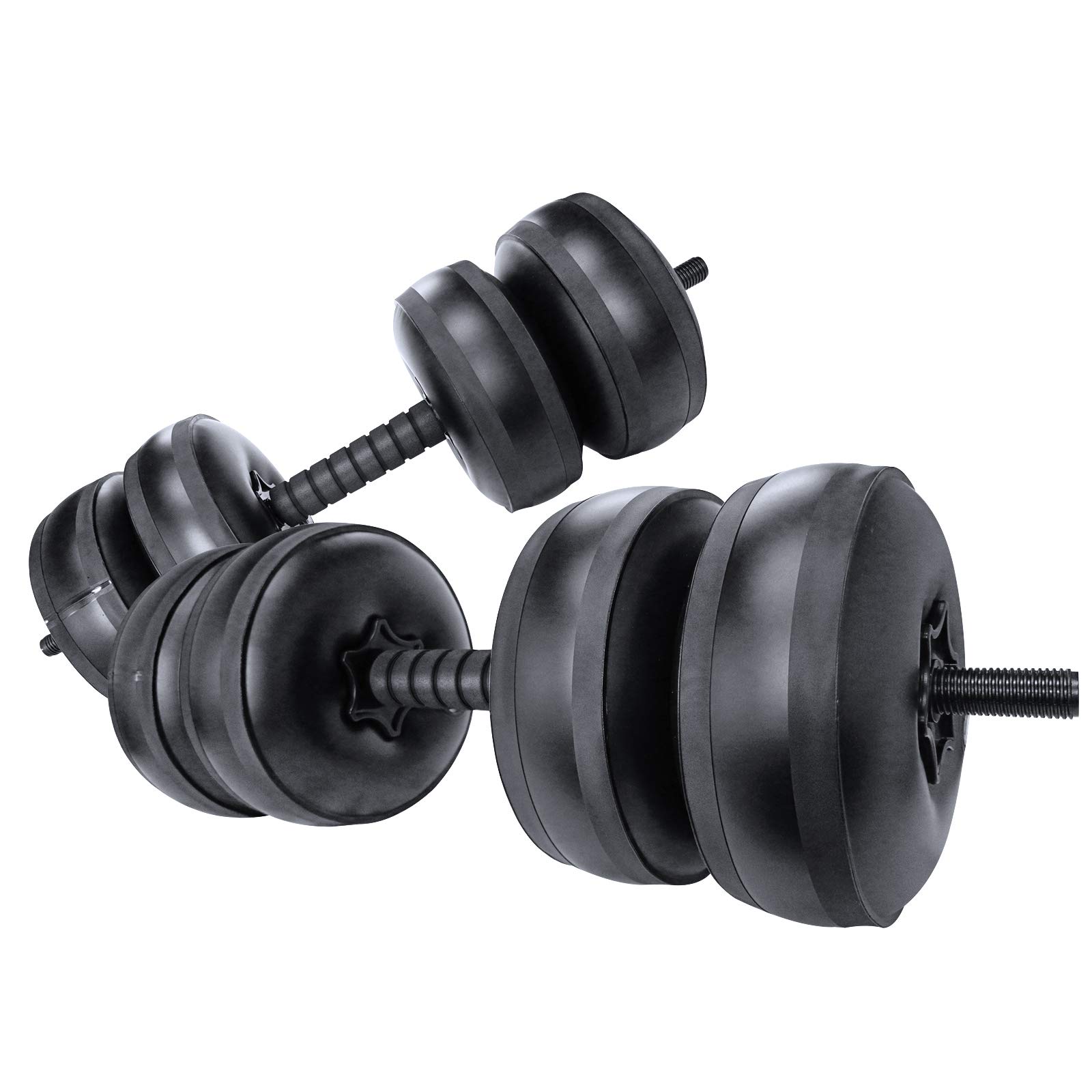 Travel Weights Water Filled Dumbbells Set for Man & Women, Adjustable Free Water Dumbbells Up to 22~45Lbs for Exercise Fitness Weightlifting Training.