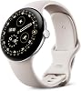 Google Pixel Watch 4 45 mm - Android smartwatch with Domed Display, Comprehensive Health and Fitness Tracking and Help from Gemini - Polished Silver Aluminium Case - Porcelain Active Band - LTE