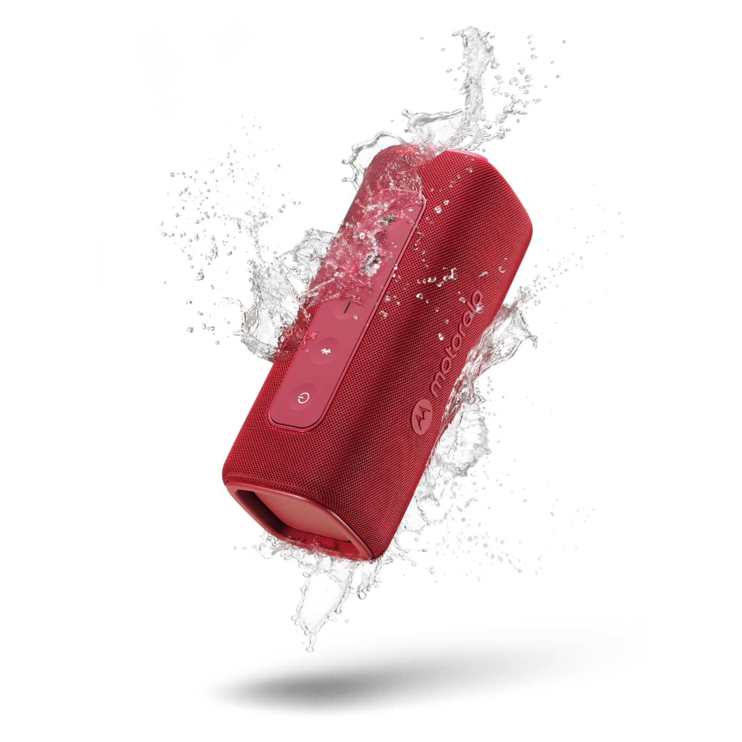 Motorola ROKR 600 Wireless Bluetooth Speaker - Powerful 30W Sound, Water and Dust Resistant, Broadcast Function to Connect 20+ Speakers, 6 Hours Playtime Red