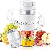 Portable Blender, Cordless, 24oz Personal Blender for Smoothies and Shakes – BPA-Free, USB-C Rechargeable, Dishwasher-Safe Parts, Leak-Proof Lid & Small Clear Cup Included, Holiday Gift Idea