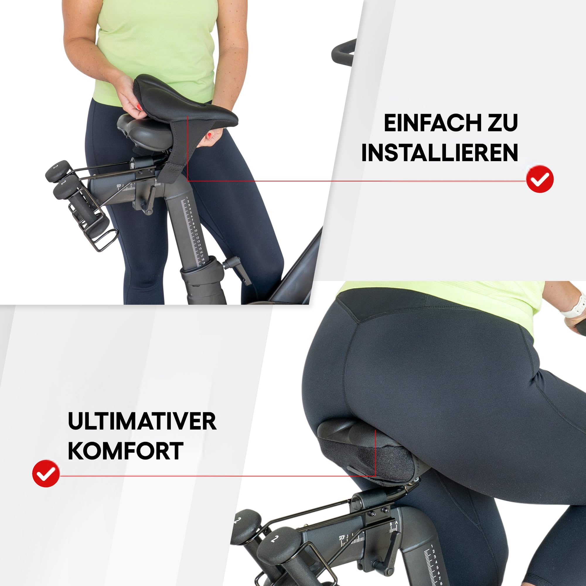 Gepolsterter Sitzbezug für Peloton Bike & Peloton Bike+, Gel-Sitzkissen, ultimativer Komfort für Damen & Herren, Zubehör für Peloton-Fahrräder