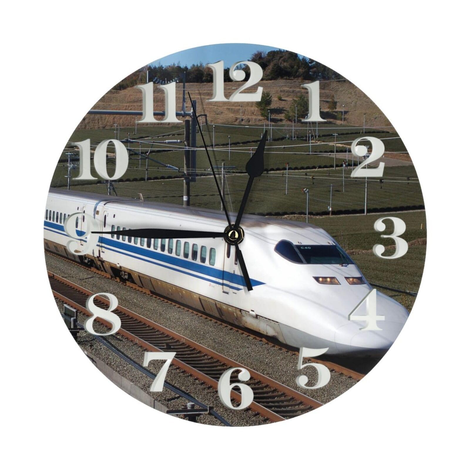 Amazon.co.jp: 東海道 新幹線 鉄道車両 電車 壁掛け時計 ウォール