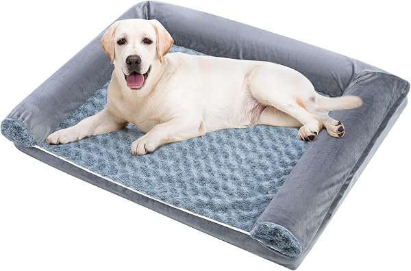 LN COZY CORNER Large Dog Bed with Memory Foam