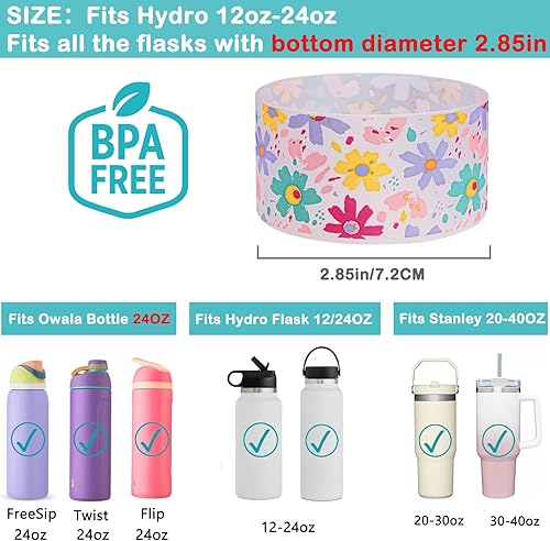 Miniatura 2 de HEYSKAY Protective Flask - Bota de silicona de 12 a 40 onzas para botella de agua Hydro Flask, y compatible con Stanley Tumbler, Yeti, Simple