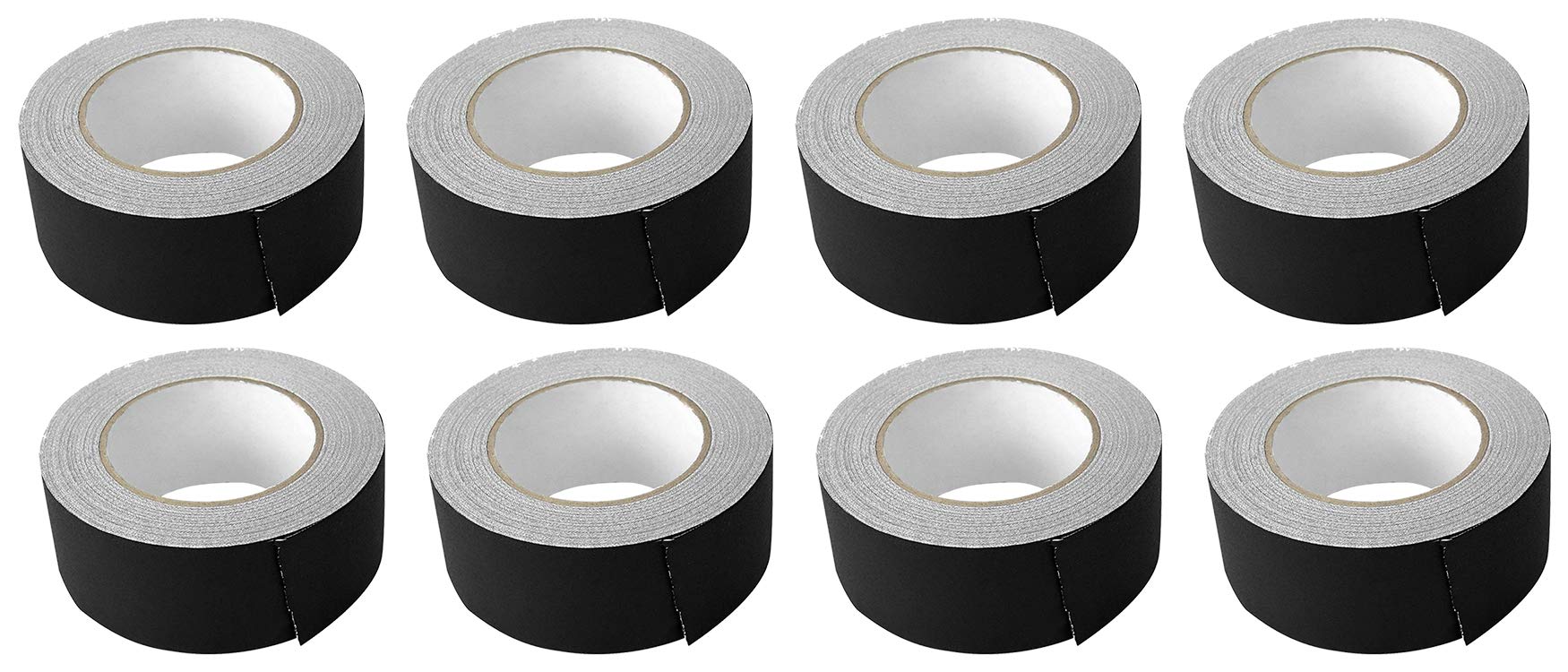 Rockville (8) Rolls Pro Audio/Stage Wire Rock Gaff Black Gaffers Tape 2