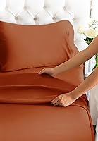 Vista 6 de Juego de sábanas de tamaño Queen, sábanas transpirables y refrescantes, sábanas de lujo para hotel, extra suaves, bolsillos profundos, fácil ajuste
