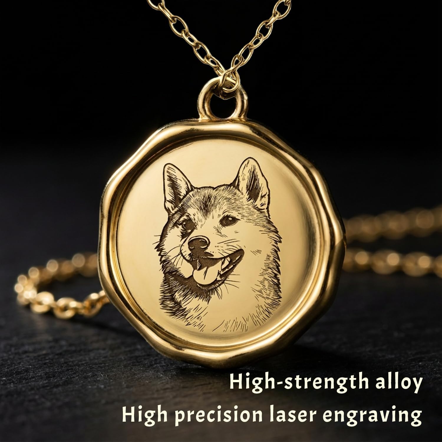 Personalized Dog Necklace for Mom - Custom Pet Portrait Memorial Gift, Engraved Cat Name & Animal Picture Jewelry, Unique Pet Loss Keepsake for Women - Image 5