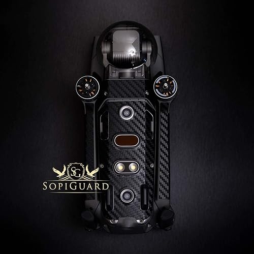 Miniatura 6 de SopiGuard 3M - Vinilo de fibra de carbono negro para DJI Mavic 2 ProZoom