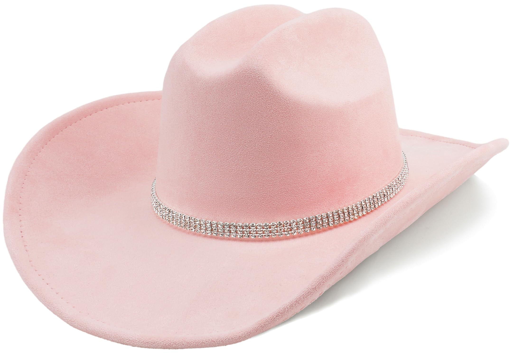 Wide Brim Felt Cowboy Hat for Women Men Western Cowgirl Hats