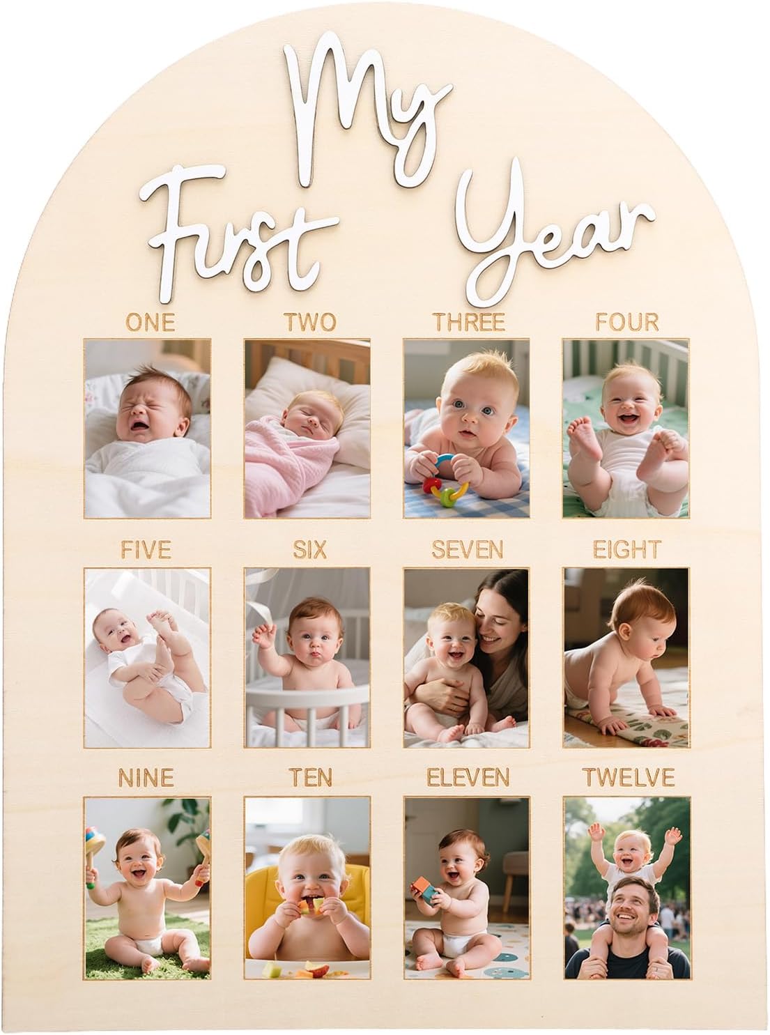 My First Year Photo Frame, Photo Display Picture Board First Birthday