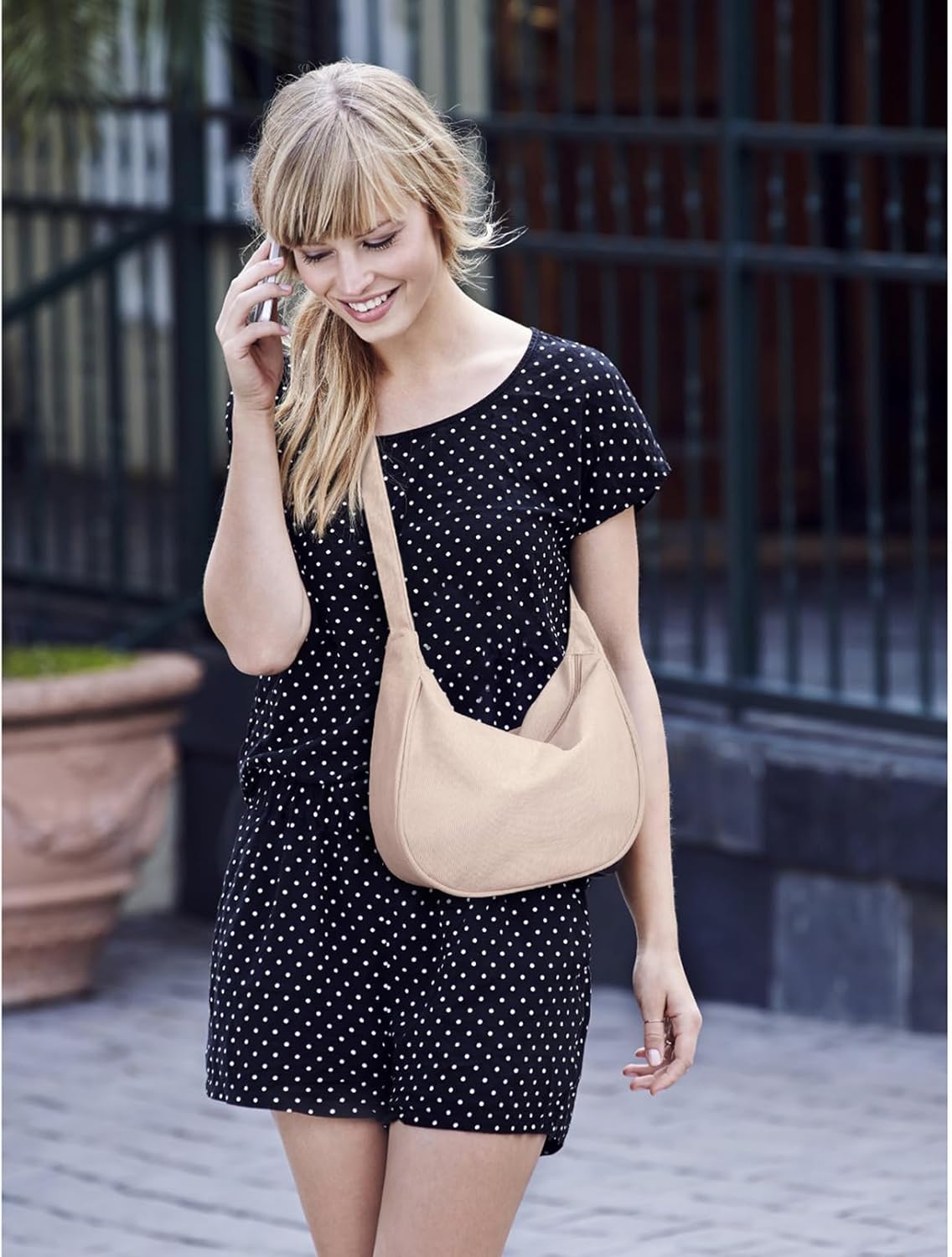 FITDON Corduroy Crescent Crossbody Bag for Women Men, Small Sling Hobos Dumpling Bag Crescent Purse - Image 2