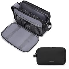BAGSMART Toiletry Bag for Men Travel Toiletry Organizer Dopp Kit Water-resistant Shaving Bag for Toiletries Accessories Door Room