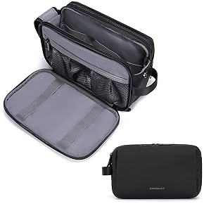 BAGSMART Toiletry Bag for Men Travel Toiletry Organizer Dopp Kit Water-resistant Shaving Bag for Toiletries Accessories Door Room