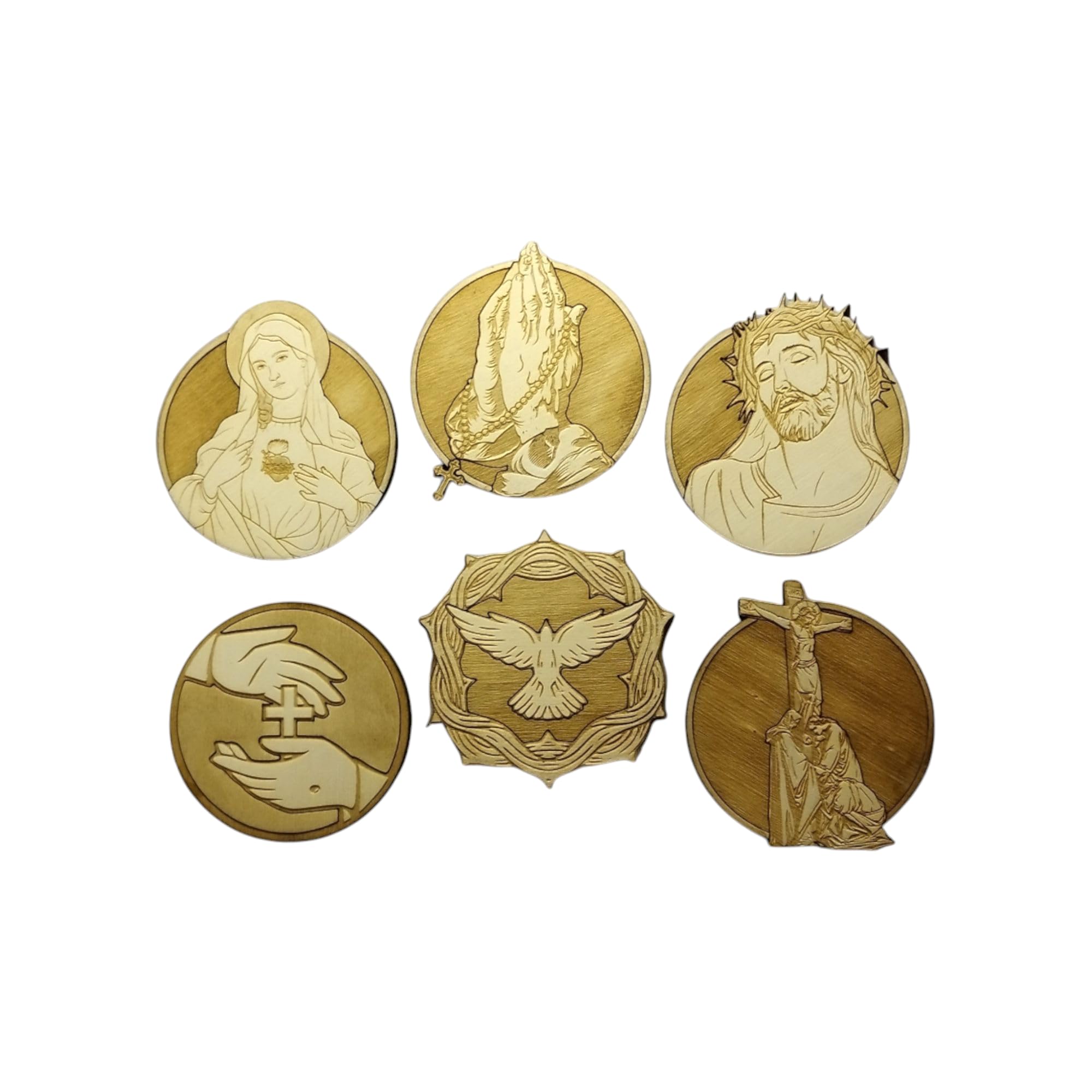 Sous-verres en bois anti tache pour verres tasses table basse lot de 6