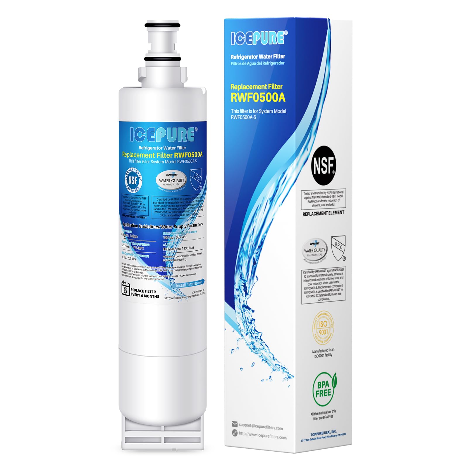 Amazon.com: ICEPURE 4396508 Refrigerator Water Filter Compatible