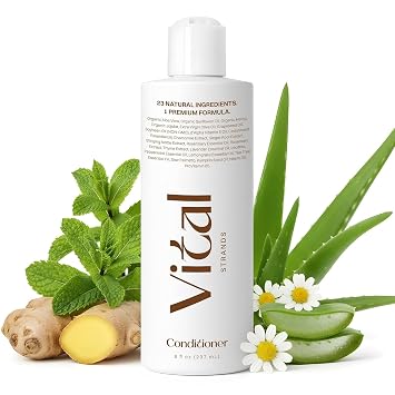 Hair Growth Conditioner for Thinning Hair for Women Rosemary, Nettle & Saw Palmetto, 23 Natural Ingredients, Sulfate Free Scalp Detox, Anti Breakage Conditioner - 8 fl oz Conditioner