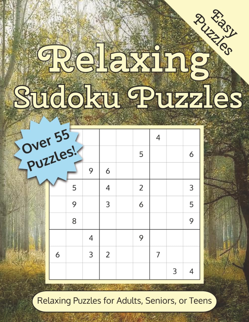 Relaxing Sudoku Puzzle Book: Calming for Adults, Seniors, and Teens | Help Calm the Mind, Relax, and Focus | 8.5x11 Inches, 120 pages, Large Print | 60 Sudoku Puzzles with Solutions