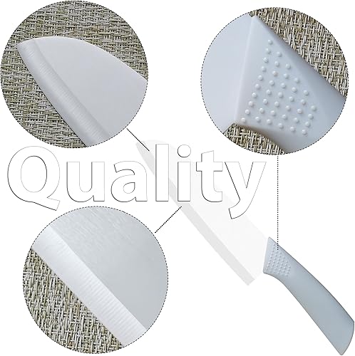 Miniatura 2 de Cuchillo de cerámica  Cuchillo Santoku de chef de 7 pulgadas  Cuchillo de cocina de cerámica afilado con cubierta de funda