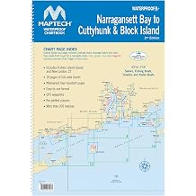 MAPTECH Waterproof Chartbook, Narragansett Bay to Cuttyhunk, 19 Full-Color, Tear-Resistant Chart Pages, 12 x 17 Inches, Spiral Bound, GPS Waypoints, Pre-Plotted Courses, Over 200 Marinas