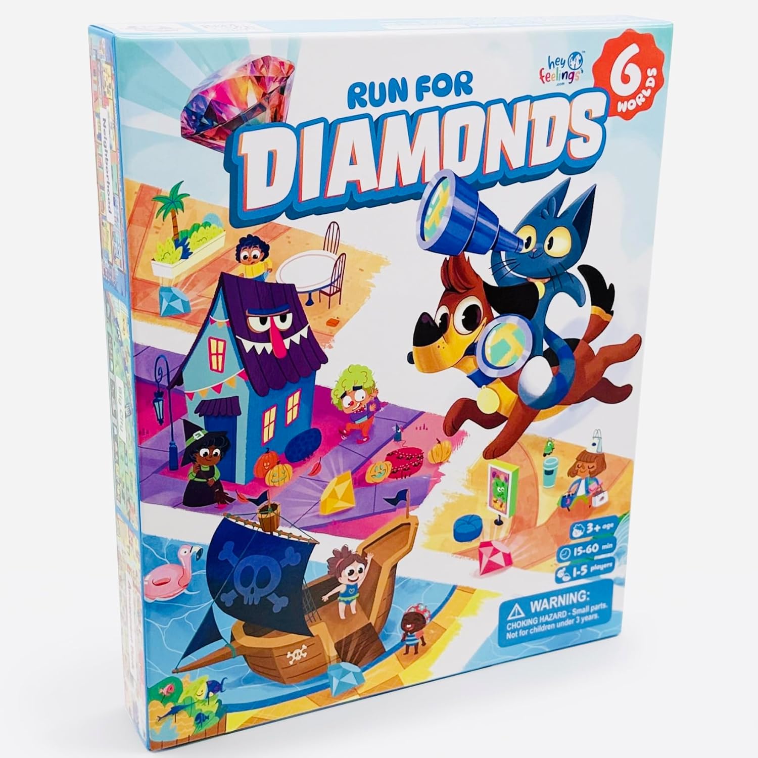 Run for Diamonds! | Best Family Game | Hey Feelings™ | Social Emotional Learning Games for Kids 3-99 | Therapy Game Designed by Experts | 15-45 min Playtime | Fun & Fast