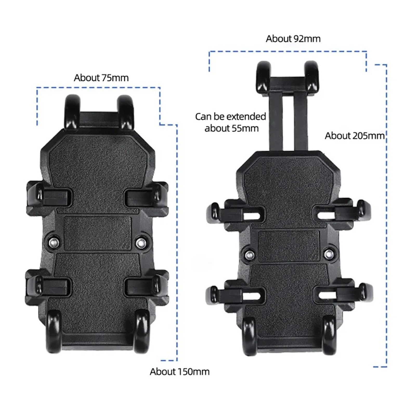 Support De Guidon De Téléphone for Moto, Support GPS Antichoc, Pince Universelle Anti-Vibration for Smartphone, Scooter