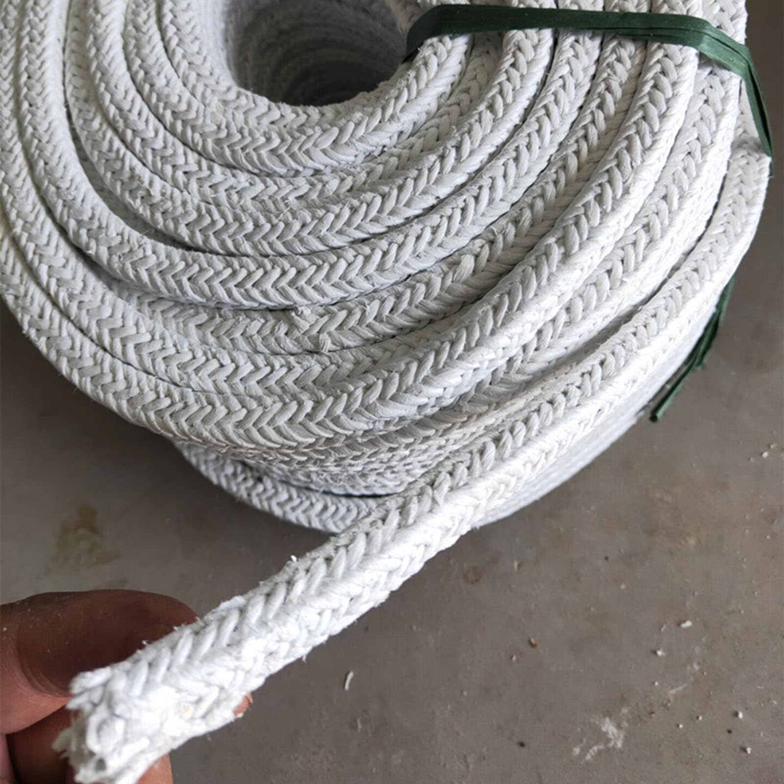 Guarnizione per stufa a legna, 5 m, in fibra di ceramica, resistente alle alte temperature, per stufe, camini, porte (diametro 50 mm)