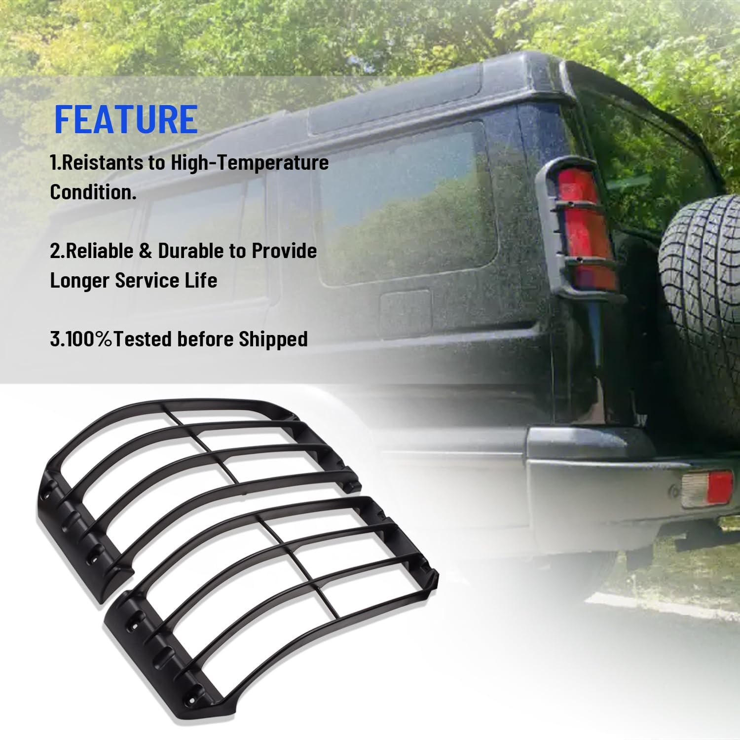 STC53193 Headlamp Cover Front Light Guard Set Compatible with 2003-2004 Land Rover Discovery 2 Mixizap