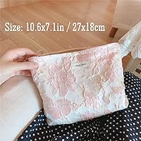 Bolsas De Cosméticos Con Diseño Floral – Bolsa De Maquillaje Plegable Para Viajes, Color Rosa