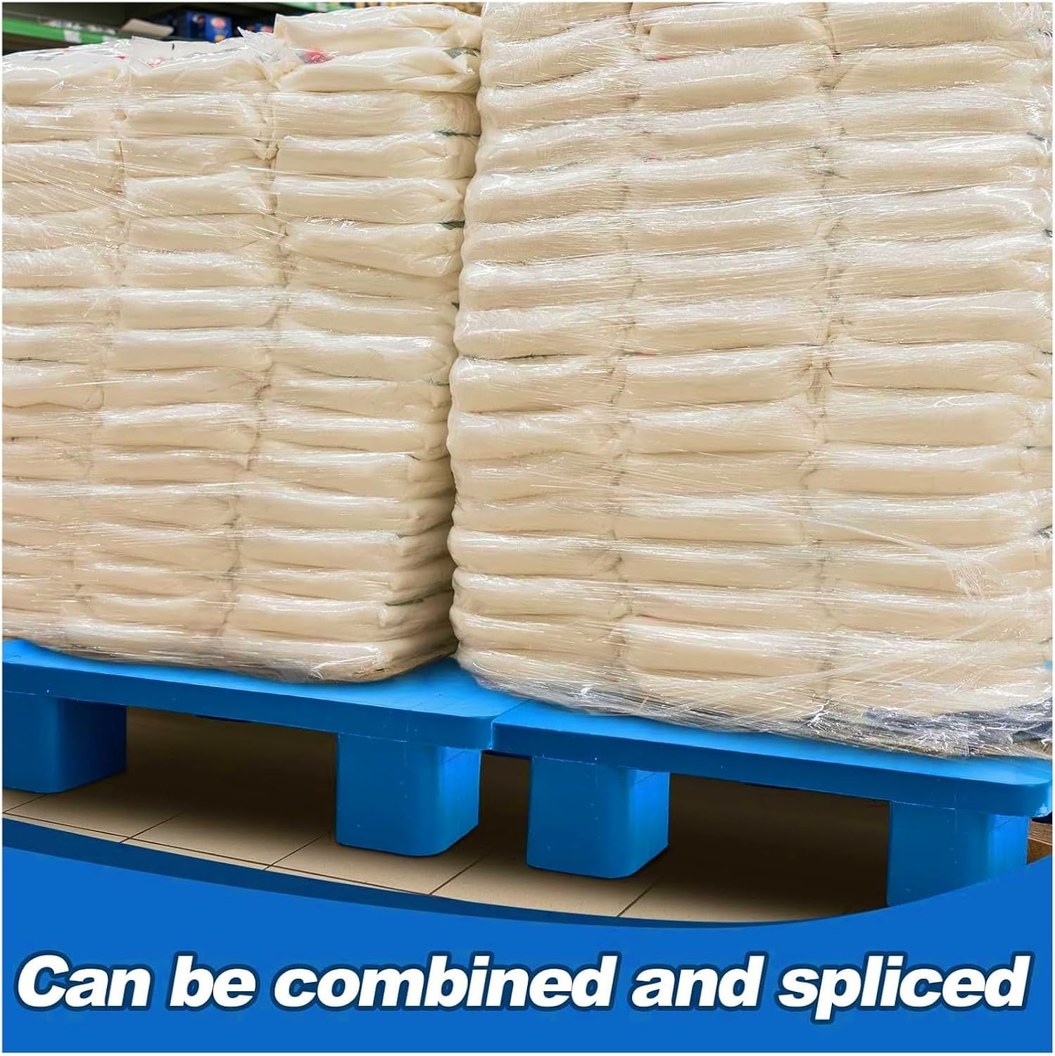 Plastic Pallets for Basement Storage, Easy to Stack Plastic Pallet Lightweight Waterproof Storage pad for Indoor Warehouse Garden Flooring Basement Supermarket(40x30x12cm)